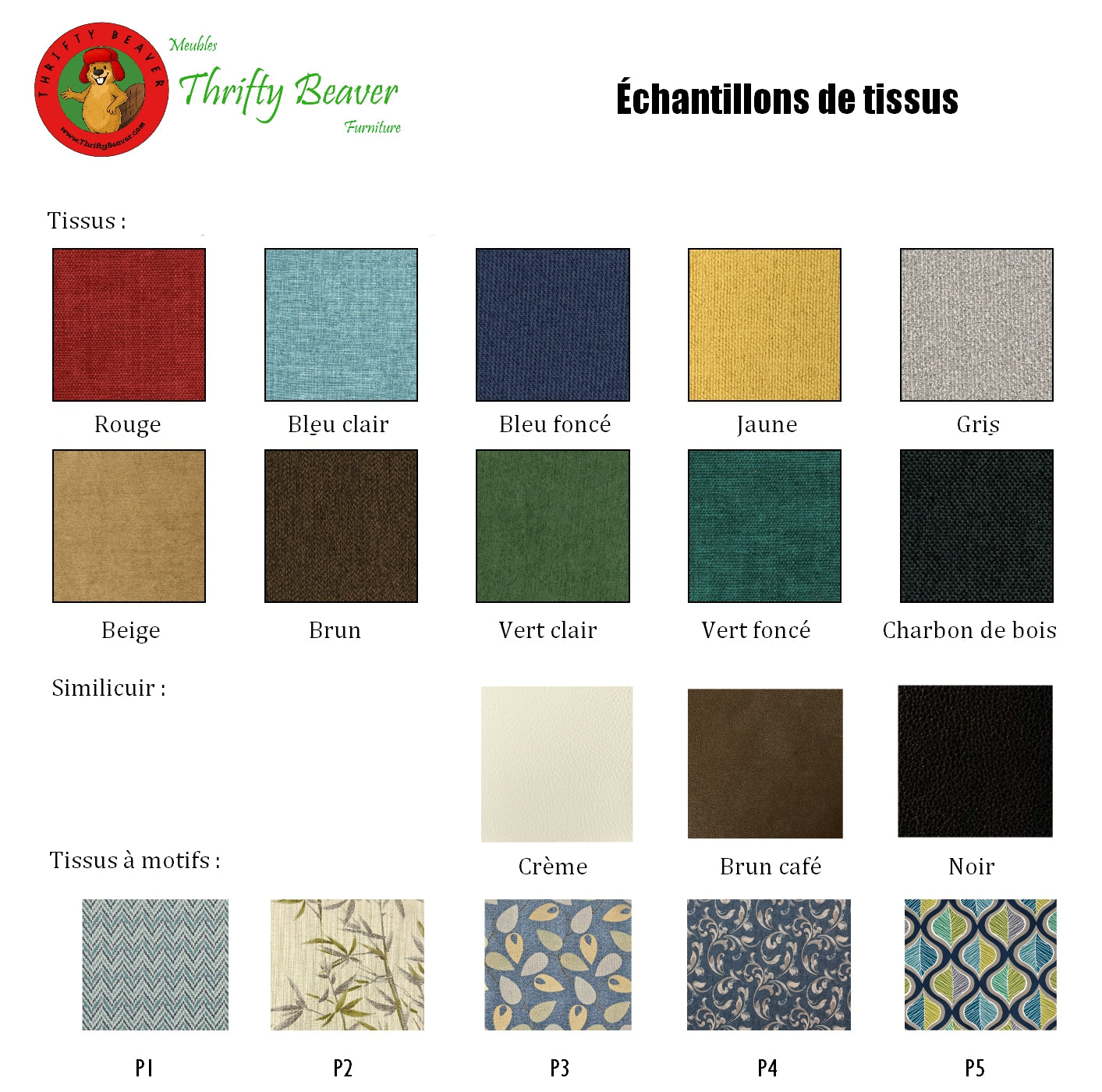 Upholstery fabric samples